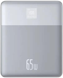 Baseus - Power Bank Blade (P10063801S13-00) - 2x Type-C, 65W, 12000mAh, Digitális Kijelző, USB-C Kábellel - Ezüst