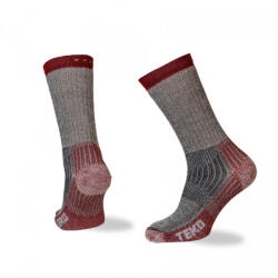 TEKO MERINO Трекинг чорапи eкo TREK 4.0, сиво-червени (SOX9905ECC34CL)