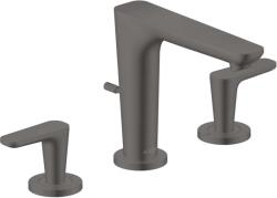 Hansgrohe Citterio C - Mosdócsaptelep, leeresztővel, 3 nyílásos beépítés, EcoSmart, csiszolt fekete króm 49060340 (49060340)