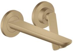 Hansgrohe Citterio C - Falsík alatti mosdócsaptelep, leeresztővel, 2 nyílásos beépítés, EcoSmart, csiszolt bronz 49111140 (49111140)