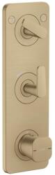 Hansgrohe Citterio C - Termosztatikus csaptelep, falsík alatti beépítéshez 2 készülékhez, csiszolt bronz 49700140 (49700140)