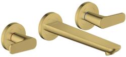 Hansgrohe Citterio C - Falsík alatti mosdócsaptelep, leeresztővel, 3 nyílásos beépítés, EcoSmart, polírozott arany 49070990 (49070990)
