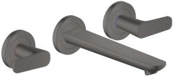 Hansgrohe Citterio C - Falsík alatti mosdócsaptelep, leeresztővel, 3 nyílásos beépítés, EcoSmart csiszolt fekete króm 49071340 (49071340)