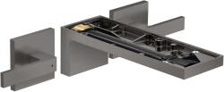 Hansgrohe MyEdition - Falsík alatti mosdócsaptelep, EcoSmart leeresztővel, csiszolt fekete króm/lemez nélkül 47082340 (47082340)