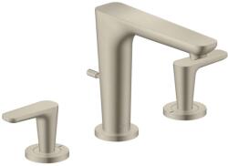 Hansgrohe Citterio C - Mosdócsaptelep, leeresztővel, 3 nyílásos beépítés, EcoSmart, csiszolt nikkel 49060820 (49060820)
