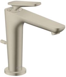 Hansgrohe Citterio C - Mosdócsaptelep leeresztővel, EcoSmart, CoolStart, csiszolt nikkel 49030820 (49030820)