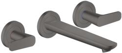 Hansgrohe Citterio C - Falsík alatti mosdócsaptelep, leeresztővel, 3 nyílásos beépítés, EcoSmart csiszolt fekete króm 49070340 (49070340)