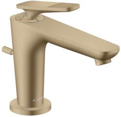 Hansgrohe Citterio C - Mosdócsaptelep leeresztővel, EcoSmart, CoolStart, csiszolt bronz 49011140 (49011140)