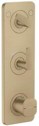 Hansgrohe Citterio C - Termosztatikus csaptelep, falsík alatti beépítéshez 2 készülékhez, csiszolt bronz 49701140 (49701140)
