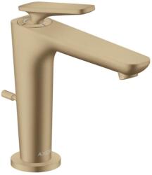 Hansgrohe Citterio C - Mosdócsaptelep leeresztővel, EcoSmart, CoolStart, csiszolt bronz 49030140 (49030140)