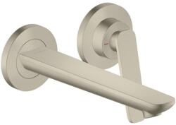 Hansgrohe Citterio C - Falsík alatti mosdócsaptelep, leeresztővel, 2 nyílásos beépítés, EcoSmart, csiszolt nikkel 49110820 (49110820)