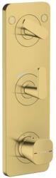 Hansgrohe Citterio C - Termosztatikus csaptelep, falsík alatti beépítéshez 2 készülékhez, polírozott arany 49700990 (49700990)