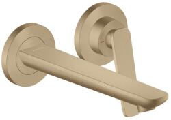 Hansgrohe Citterio C - Falsík alatti mosdócsaptelep, leeresztővel, 2 nyílásos beépítés, EcoSmart, csiszolt bronz 49110140 (49110140)