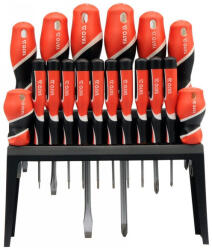 TOYA Csavarhúzó készlet 18 részes CrMo (YT-25982) - vasasszerszam