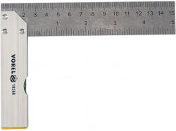 VOREL Libellás asztalos derékszög 150 mm inox (18380)