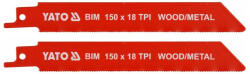TOYA Szablyafűrészlap 150 mm/18TPI bimetál (2 db) (YT-33931)