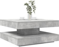vidaXL betonszürke dohányzóasztal 360 fokban forgatható 70x70x34, 5 cm (858482)