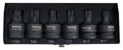 TOYA Gépi bit dugókulcs készlet 6 részes Torx és Spline 3/4" CrMo (YT-10653)