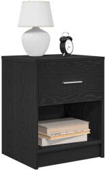 vidaXL 2 db fekete éjjeliszekrény fiókkal 40x34x50 cm (858770)