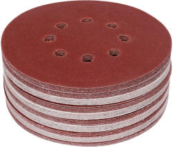 TOYA Tépőzáras fíbertárcsa 150 mm / P120 8 lyukas (50 db) (YT-834595)