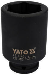 TOYA Gépi hosszú dugókulcs 3/4" 43 mm CrMo (YT-1143)