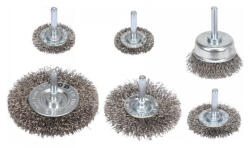 TOYA Csapos körkefe, fazékkefe készlet 6 részes inox (YT-47593) - szerszamplaza