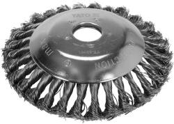 TOYA Döntött sodrott körkefe 150 x 25, 4 mm fűkaszához, fűszegélyvágóhoz (YT-85141)