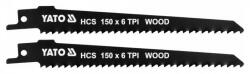 TOYA Szablyafűrészlap fához 150/1, 0 mm 6 TPI HCS (2 db) (YT-33922)