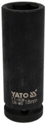 TOYA Gépi hosszú dugókulcs 1/2" 18 mm CrMo (YT-1038)