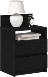 vidaXL 2 db fekete éjjeliszekrény 2 fiókkal 40x33x60 cm (858563)