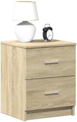 vidaXL 2 db sonoma tölgy színű éjjeliszekrény 2 fiókkal 40x36x50 cm (858790)