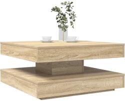 vidaXL sonoma tölgy dohányzóasztal 360 fokban forgatható 70x70x34, 5 cm (858481)