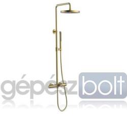 AREZZO design design ELEGANT 3 funkciós termosztatikus zuhanyrendszer, szálcsiszolt arany (AR-3095BG)