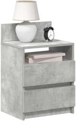 vidaXL betonszürke éjjeliszekrény 2 fiókkal 40x33x60 cm (858566) - vidaxl