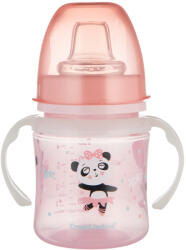 Canpol babies Cseppmentes Szilikon tanulópohár világító fogantyúval 120ml (6h+) Exotic Animals - Pink