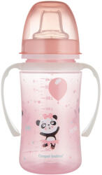 Canpol babies Cseppmentes Szilikon tanulópohár világító fogantyúval 240ml (6h+) Exotic Animals - Rózsaszín
