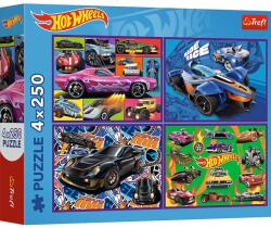 Trefl Puzzle Trefl 4x250 Hot Wheels Masini De Curse (vvt13312) Puzzle