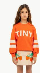 Tinycottons gyerek melegítőfelső pamutból STRIPES LOGO SWEATSHIRT narancssárga, nyomott mintás, SS25-155 - narancssárga 128
