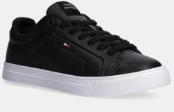 Tommy Hilfiger bőr sportcipő ICON COURT PINPERF LTH fekete, FM0FM05483 - fekete Férfi 44