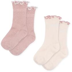 Konges Sløjd gyerek zokni RIB FRILL SOCKS 2 pár rózsaszín, KS102240 - rózsaszín 17/18
