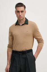 Tommy Hilfiger pamut pulóver könnyű, fekete, MW0MW14745 - barna S