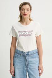 Levi's pamut póló THE PERFECT TEE női, bézs, 17369 - bézs L - answear - 9 390 Ft