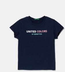 Benetton gyerek pamut póló sötétkék, 3I1XC10MZ - sötétkék 130
