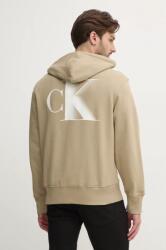 Calvin Klein pamut melegítőfelső zöld, férfi, nyomott mintás, kapucnis, J30J327476 - zöld S