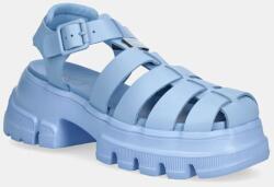 Tommy Jeans bőr szandál FISHERMAN SANDAL női, platformos, EN0EN02751 - kék Női 37