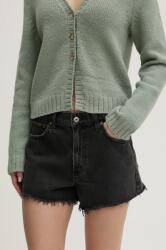 Abercrombie & Fitch farmer rövidnadrág női, szürke, sima, magas derekú, KI149-5000 - szürke 28