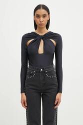 coperni body Twisted Cut-Out Jersey Bodysuit fekete, női, sima, COPJS19545C - fekete L