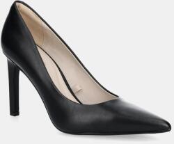 Calvin Klein bőr tűsarkú HEEL PUMP 90 - LTH fekete, HW0HW02336 - fekete Női 38