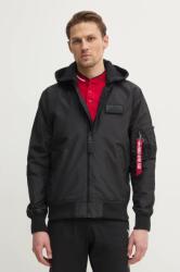 Alpha Industries rövid kabát MA-1 TT Hood férfi, fekete, átmeneti, 196108 - fekete XL
