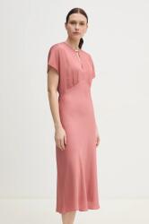 Calvin Klein ruha narancssárga, midi, egyenes, K20K208144 - narancssárga 40